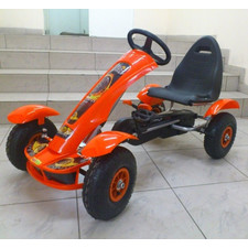 Детский педальный карт M 1450-7 веломобиль, оранжевый